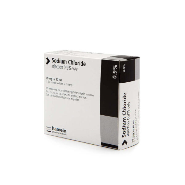 Sodium Chloride 0.9% Solution (Normal Saline) 10ml (Box of 10)
